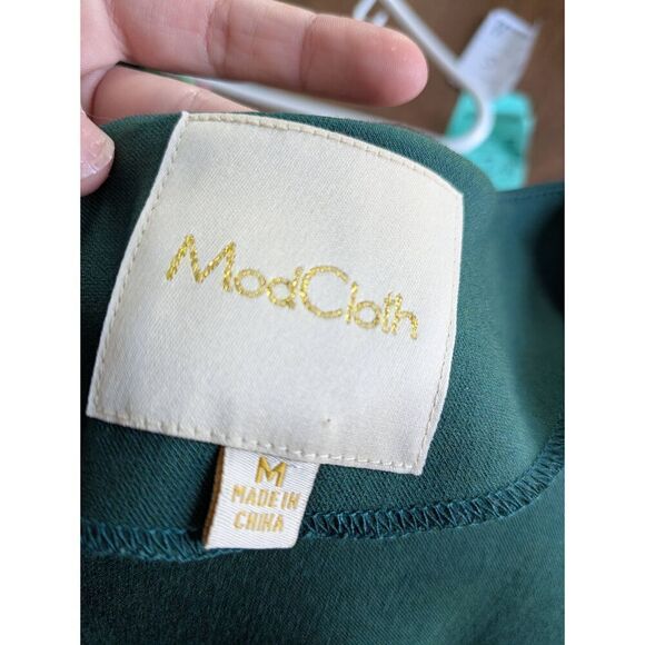 Modcloth Emerald Green Belted Midi Dress - Picture 6 of 6